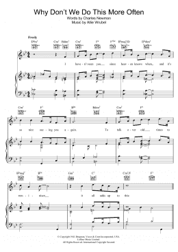 page one of Why Don't We Do This More Often (Piano, Vocal & Guitar Chords)