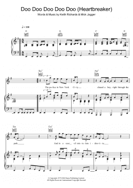 page one of Doo Doo Doo Doo Doo (Heartbreaker) (Piano, Vocal & Guitar Chords)