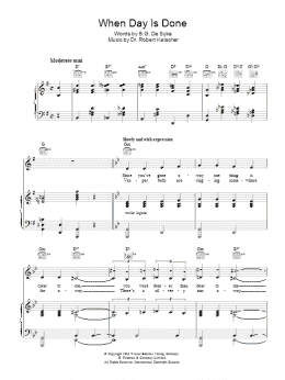 page one of When Day Is Done (Piano, Vocal & Guitar Chords)