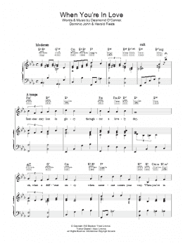 page one of When You're In Love (Piano, Vocal & Guitar Chords)
