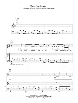 page one of Bonfire Heart (Piano, Vocal & Guitar Chords)