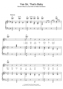 page one of Yes Sir, That's My Baby (Piano, Vocal & Guitar Chords)