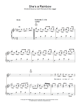 page one of She's A Rainbow (Piano, Vocal & Guitar Chords (Right-Hand Melody))