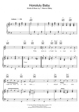 page one of Honolulu Baby (Piano, Vocal & Guitar Chords)