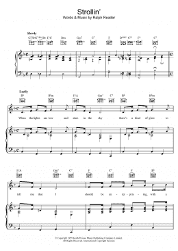 page one of Strollin' (Piano, Vocal & Guitar Chords)
