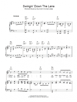 page one of Swingin' Down The Lane (Piano, Vocal & Guitar Chords)