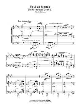 page one of Feuilles Mortes (from 'Preludes Book 2') (Piano Solo)