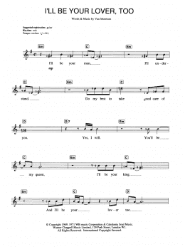 page one of I'll Be Your Lover, Too (Piano Chords/Lyrics)
