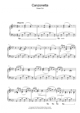 page one of Canzonetta (Piano Solo)