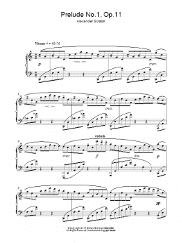 page one of Prelude No.1, Op.11 (Piano Solo)