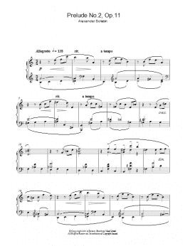 page one of Prelude No.2, Op.11 (Piano Solo)