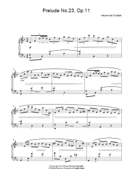 page one of Prelude No. 23, Op.11 (Piano Solo)