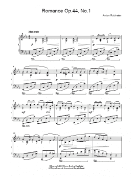 page one of Romance, Op.44 No. 1 (Piano Solo)