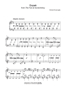 page one of Gopak (from Sorotchinsky Fair) (Piano Solo)