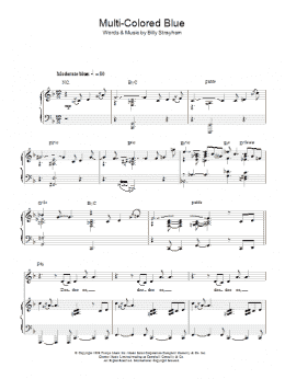page one of Multi-Colored Blue (Piano, Vocal & Guitar Chords)