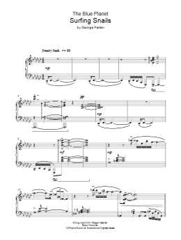 page one of The Blue Planet, Surfing Snails (Piano Solo)