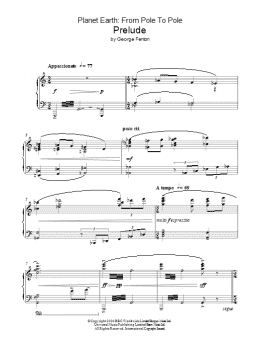 page one of Planet Earth: Prelude (Piano Solo)