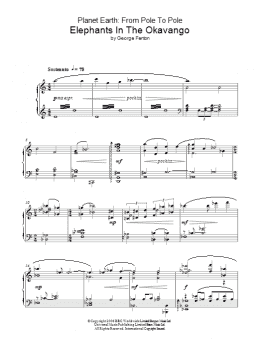page one of Planet Earth: Elephants in the Okavango (Piano Solo)