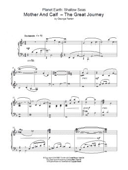 page one of Planet Earth: Mother And Calf - The Great Journey (Piano Solo)