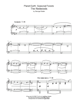page one of Planet Earth: The Redwoods (Piano Solo)