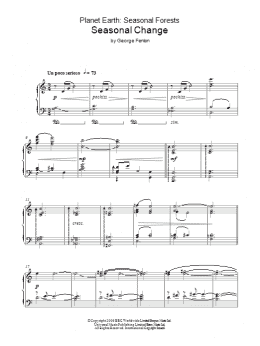 page one of Planet Earth: Seasonal Change (Piano Solo)