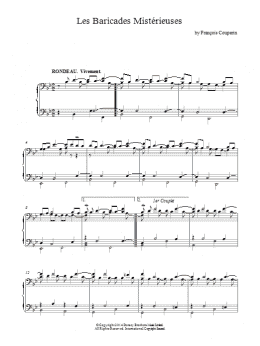 page one of Les Baricades Misterieuses (Piano Solo)