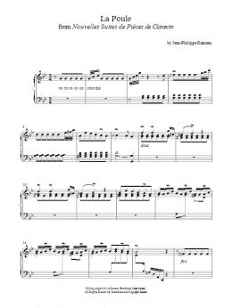 page one of La Poule From Nouvelles Suites De Pieces De Clavecin (Piano Solo)