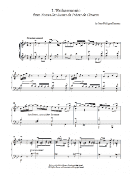 page one of L'enharmonic From Nouvelles Suites De Pieces De Clavecin (Piano Solo)