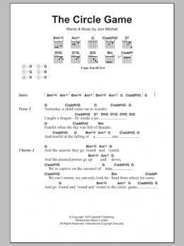 page one of The Circle Game (Guitar Chords/Lyrics)