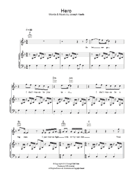 page one of Hero (Piano, Vocal & Guitar Chords)