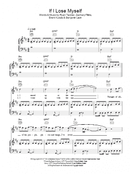 page one of If I Lose Myself (Piano, Vocal & Guitar Chords)