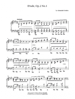 page one of Etude, Op.2 No.1 (Piano Solo)