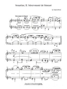 page one of Sonatine, 2nd Movement (Piano Solo)