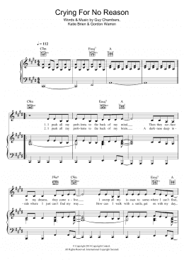 page one of Crying For No Reason (Piano, Vocal & Guitar Chords)
