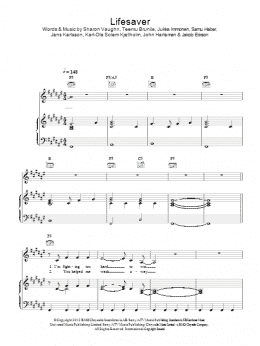 page one of Lifesaver (Piano, Vocal & Guitar Chords)