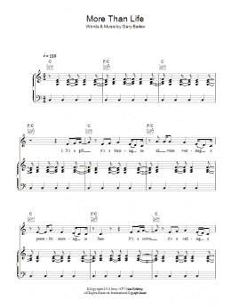 page one of More Than Life (Piano, Vocal & Guitar Chords)
