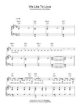 page one of We Like To Love (Piano, Vocal & Guitar Chords)
