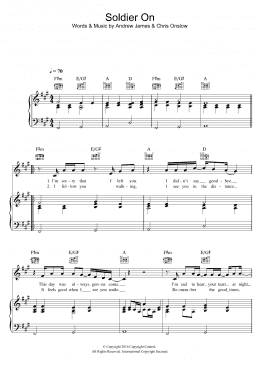 page one of Soldier On (Piano, Vocal & Guitar Chords)