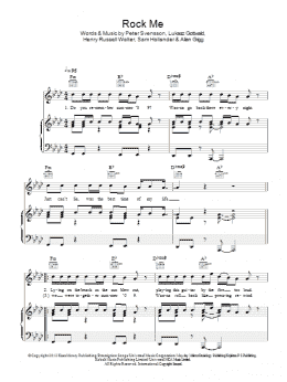 page one of Rock Me (Piano, Vocal & Guitar Chords)
