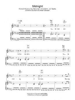page one of Midnight (Piano, Vocal & Guitar Chords)