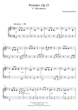 page one of Preludes Op.23, No.5 Alla marcia (Easy Piano)