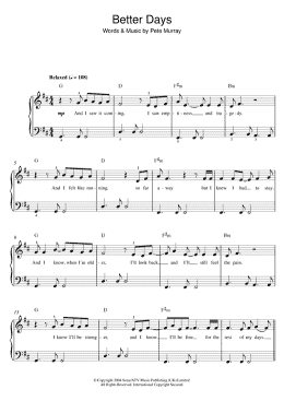 page one of Better Days (Beginner Piano (Abridged))