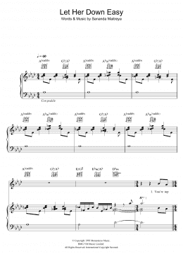 page one of Let Her Down Easy (Piano, Vocal & Guitar Chords)