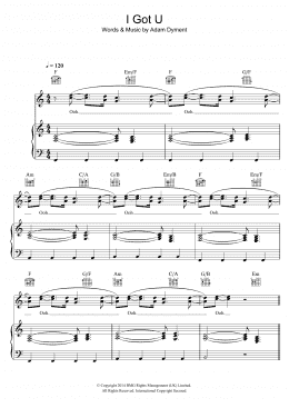 page one of I Got U (featuring Jax Jones) (Piano, Vocal & Guitar Chords)