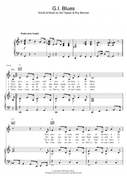 page one of G.I. Blues (Piano, Vocal & Guitar Chords)