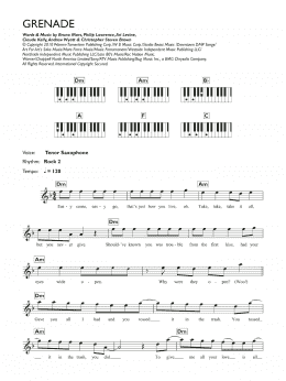 page one of Grenade (Keyboard (Abridged))