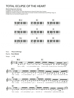 page one of Total Eclipse Of The Heart (Piano Chords/Lyrics)