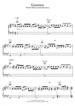 page one of Cucurucu (Piano, Vocal & Guitar Chords)