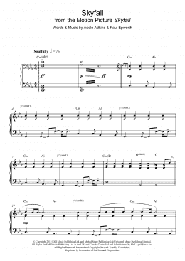 page one of Skyfall (Piano Solo)