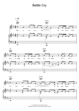 page one of Battle Cry (featuring Sia) (Piano, Vocal & Guitar Chords)